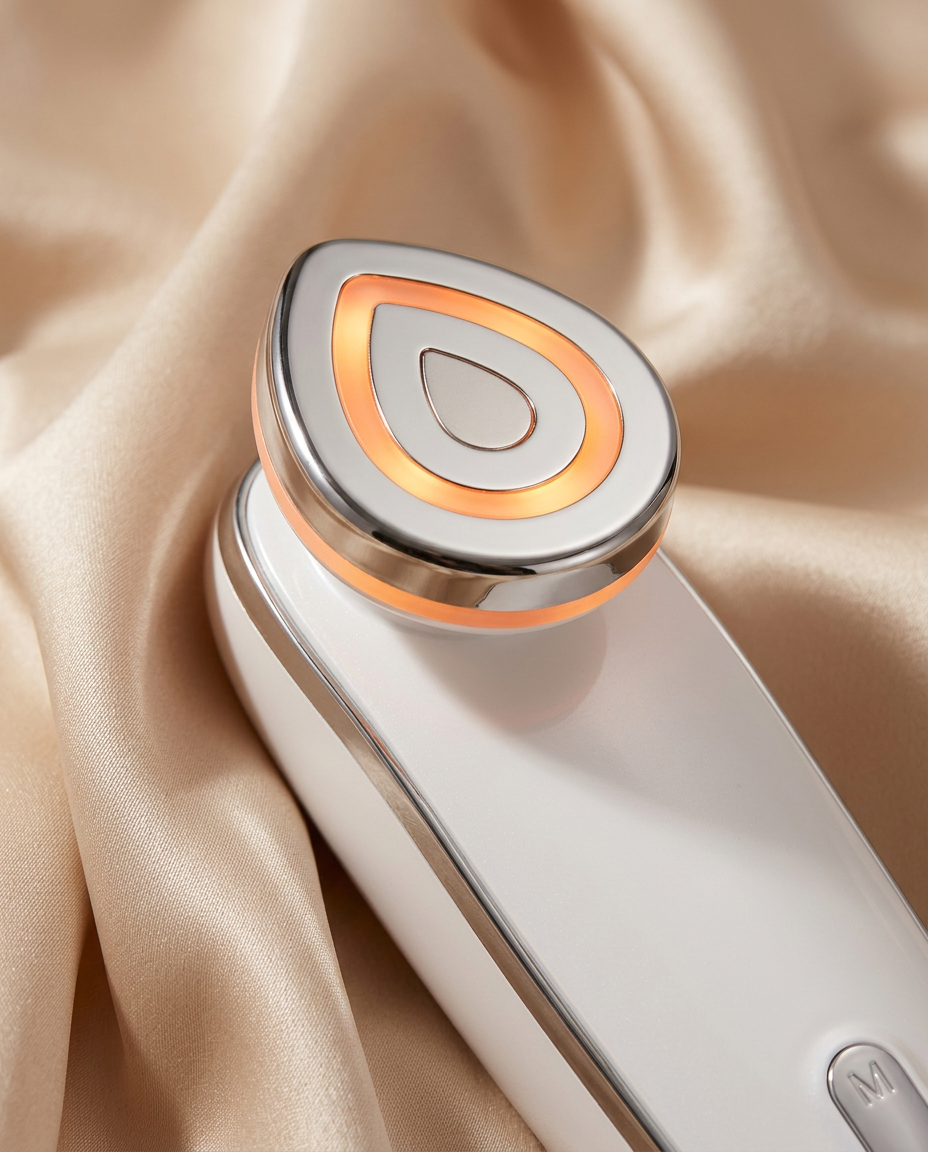 Close-up of the wand's illuminated treatment head